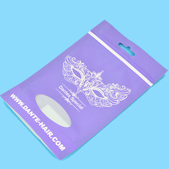 Custom printed plastic zipper pouches with clear window