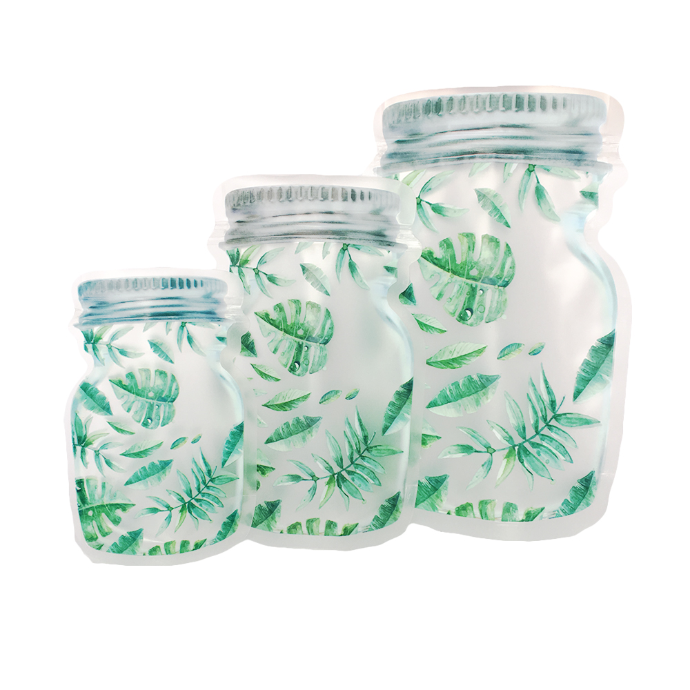 Frosted & Clear Zippered Mason Jars Bags