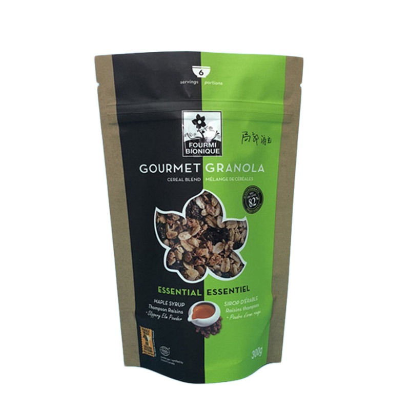 Customized printing granola packaging pouches with zipper
